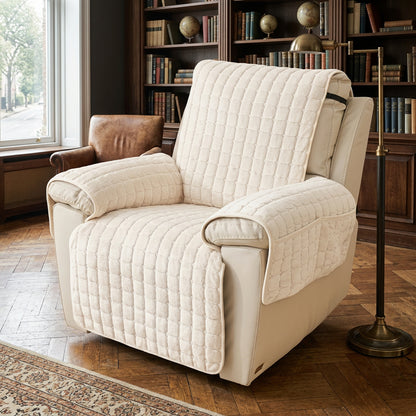 Quilted Recliner Chair Cover | Non-Slip Fit, Pet & Spill