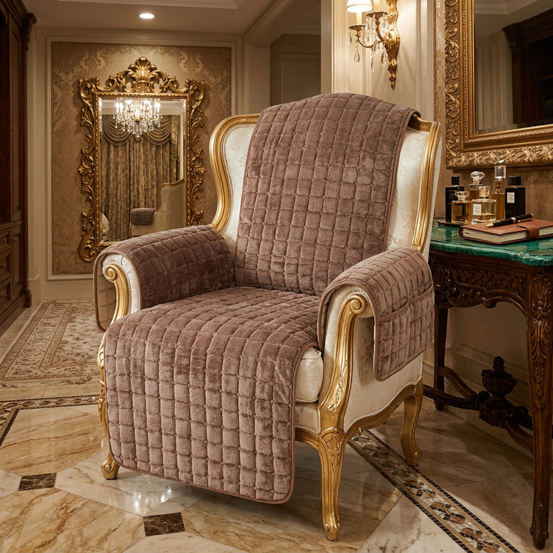 Quilted Recliner Chair Cover | Non-Slip Fit, Pet & Spill