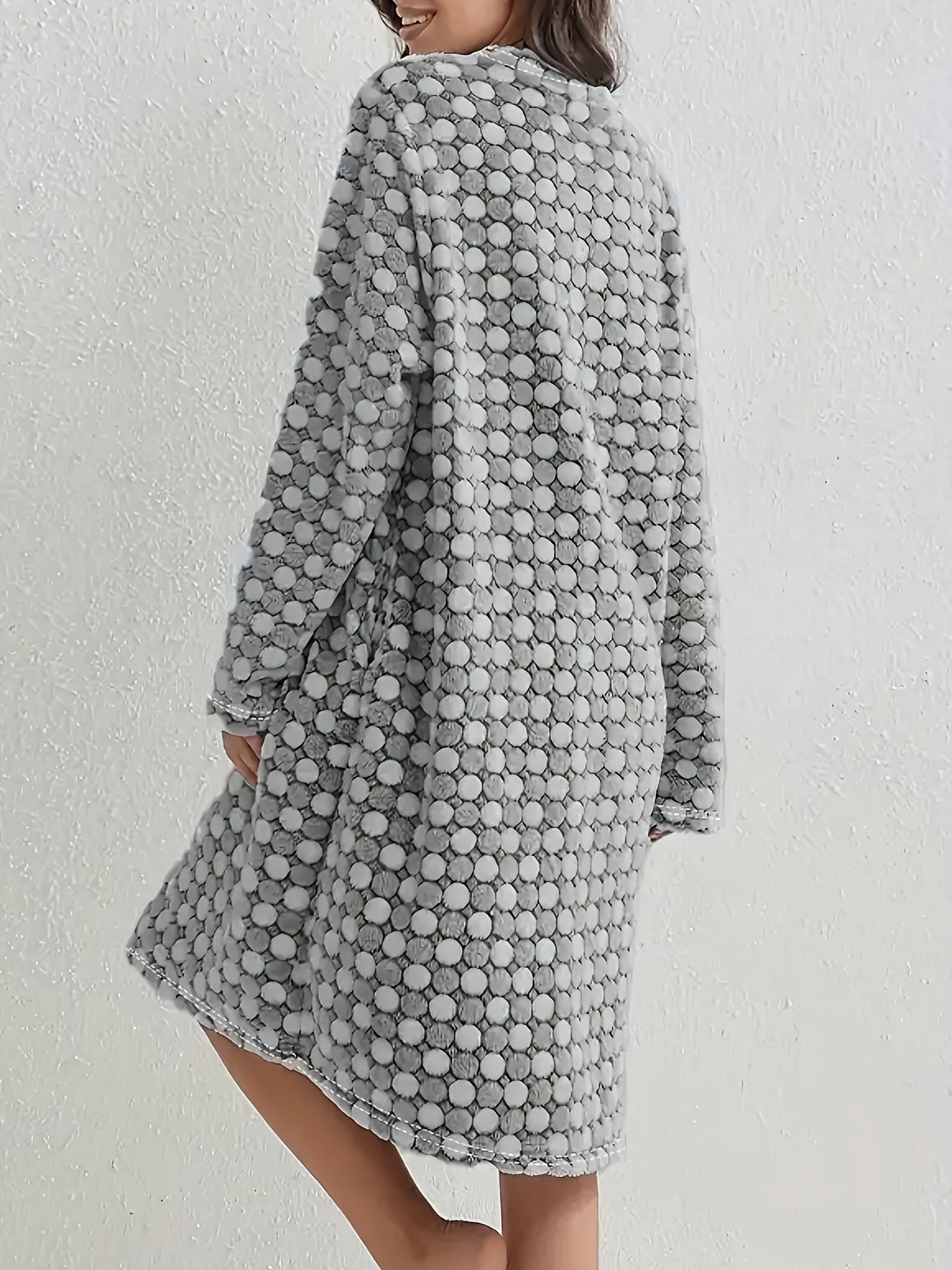 Freya Women's Robe - fabric and finish detail