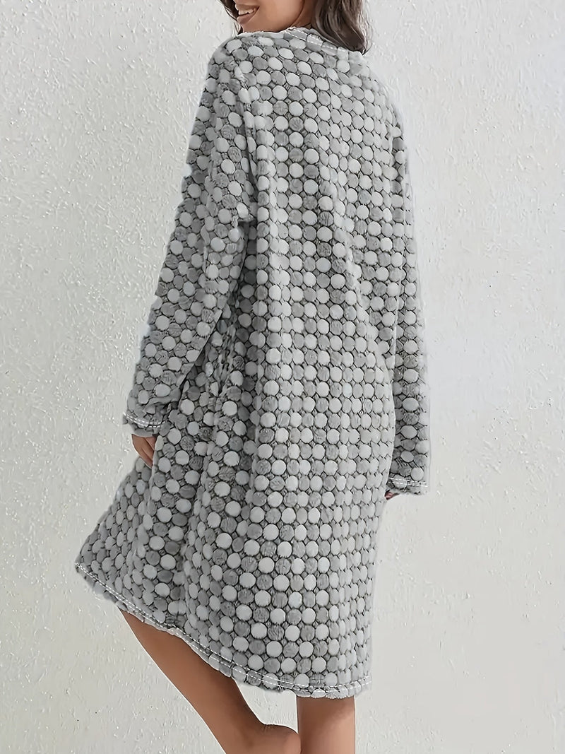 Freya Women's Robe - fabric and finish detail