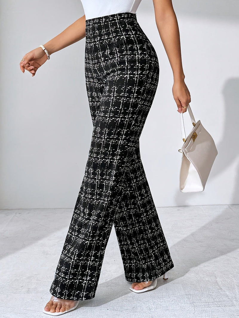 Nadia Women's Plaid Flare Pant | Tweed