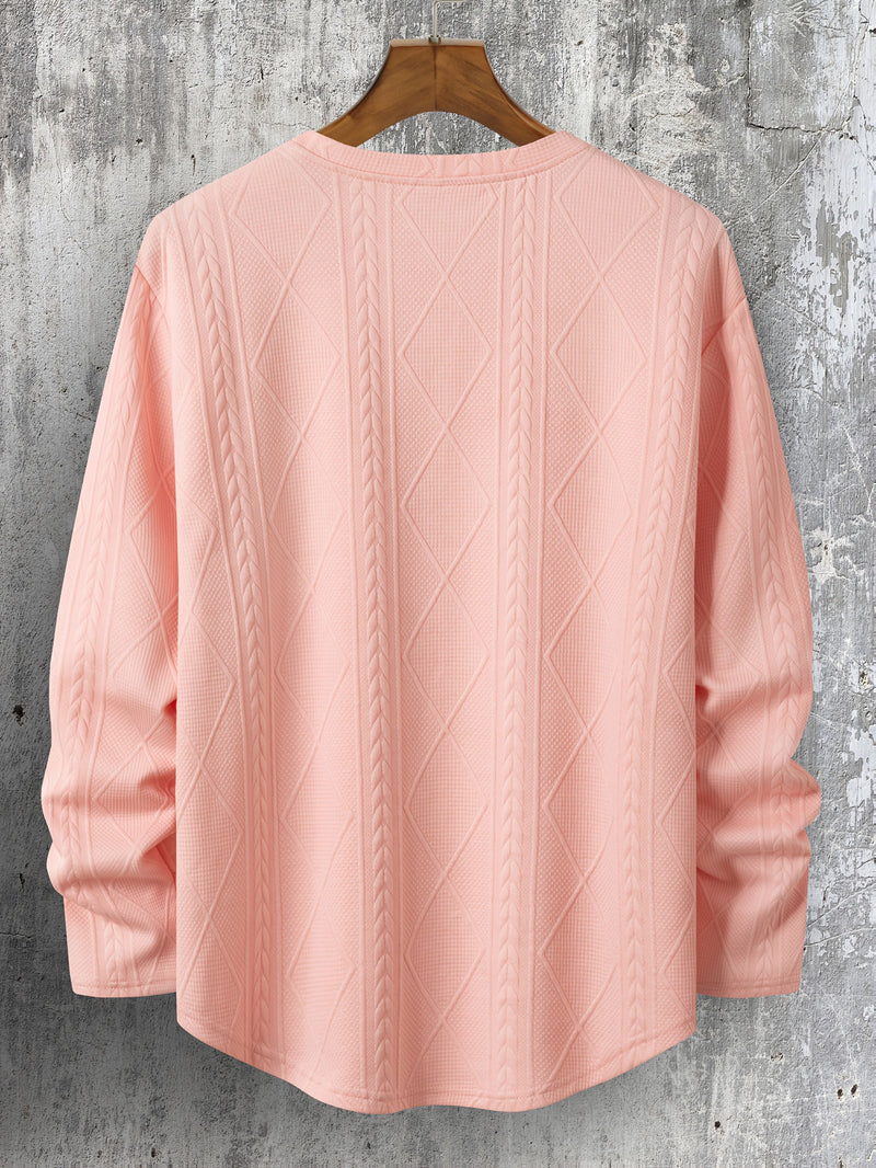 Ava Women's Cable Knit Knit Crewneck - styled view