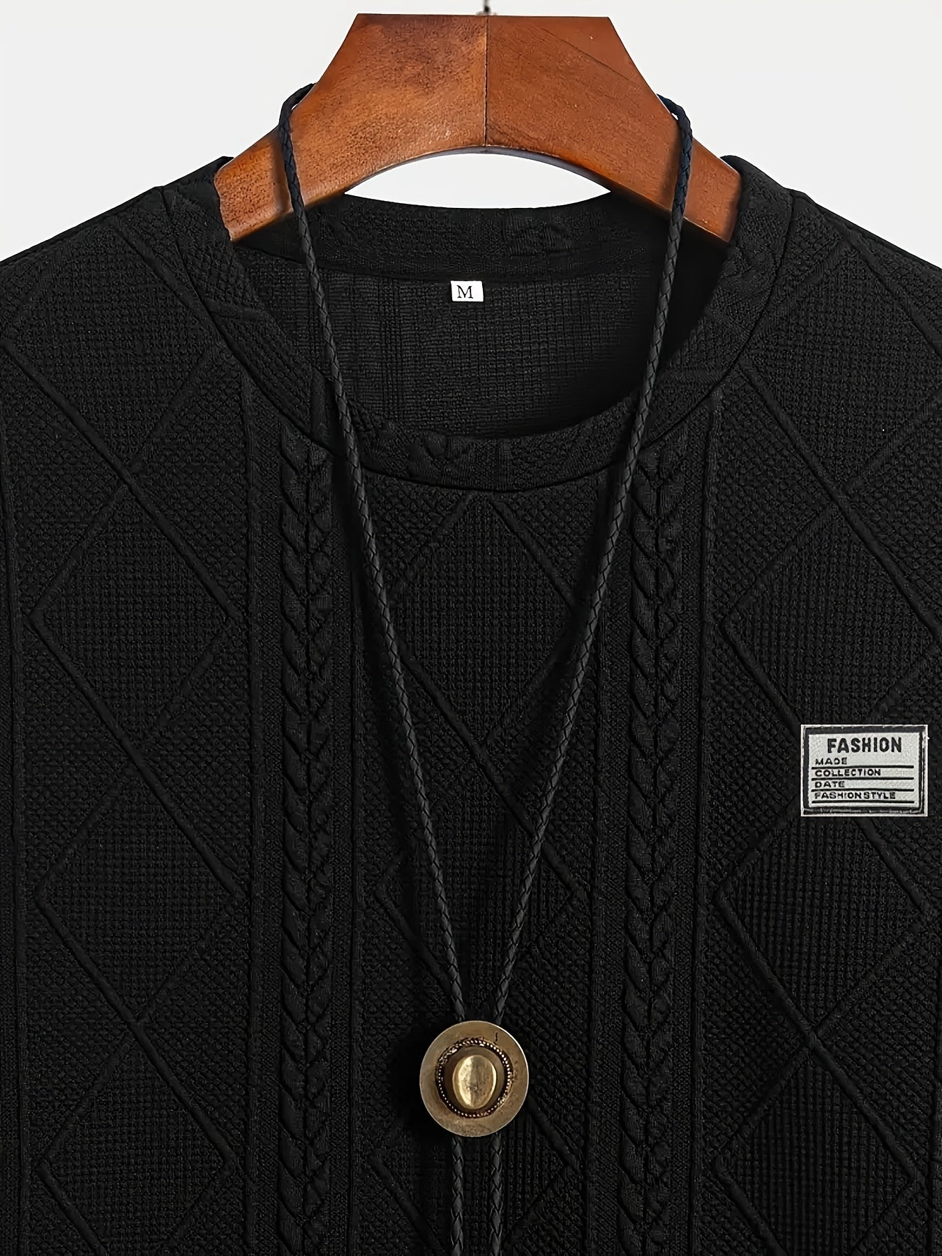 Ava Women's Cable Knit Knit Crewneck - shown in use