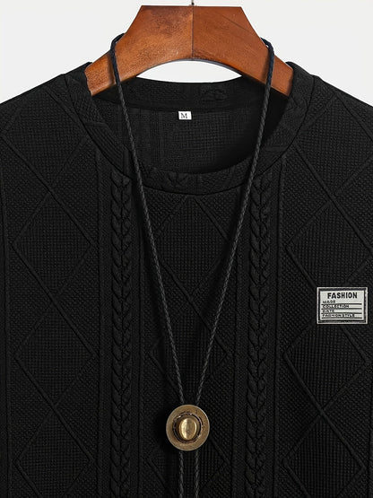 Ava Women's Cable Knit Knit Crewneck - shown in use