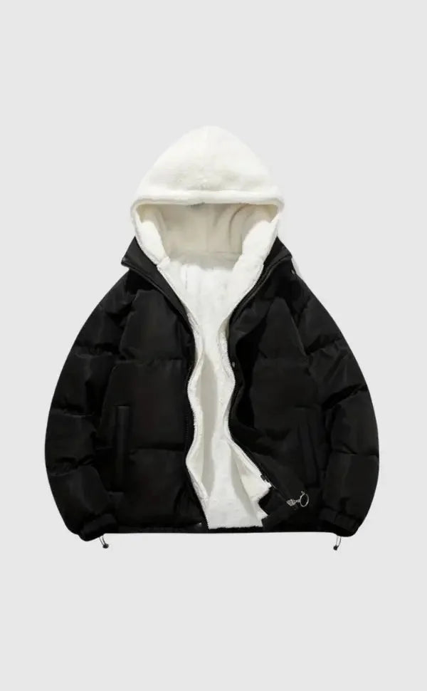 Iris Women's Puffer Jacket | Black, White