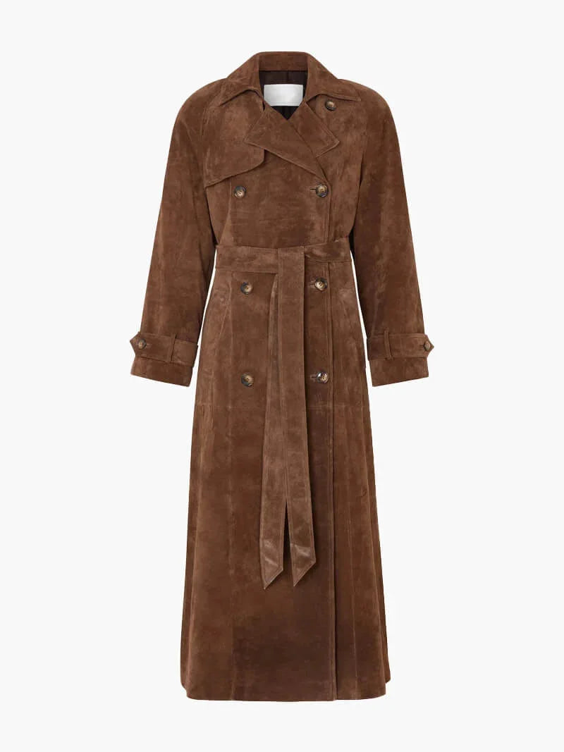 Lila Women's Trench Coat - flat lay