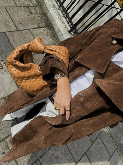 Lila Women's Trench Coat - close-up detail