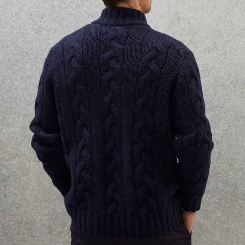 Casper Men's Cable Knit Sweater - styled view