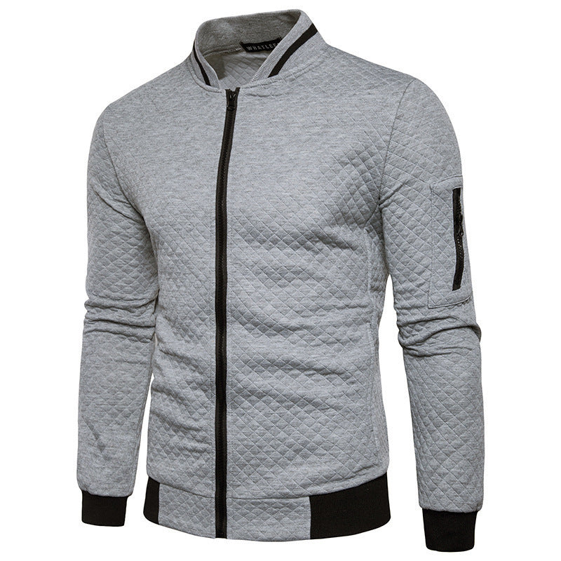 Arlo Men's Plaid Cardigan - fabric and finish detail