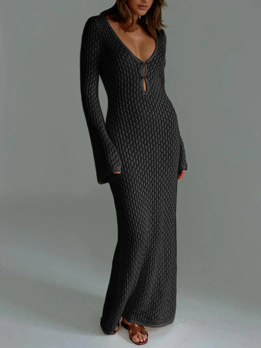 Kira Women's Crochet Maxi Dress - styled view