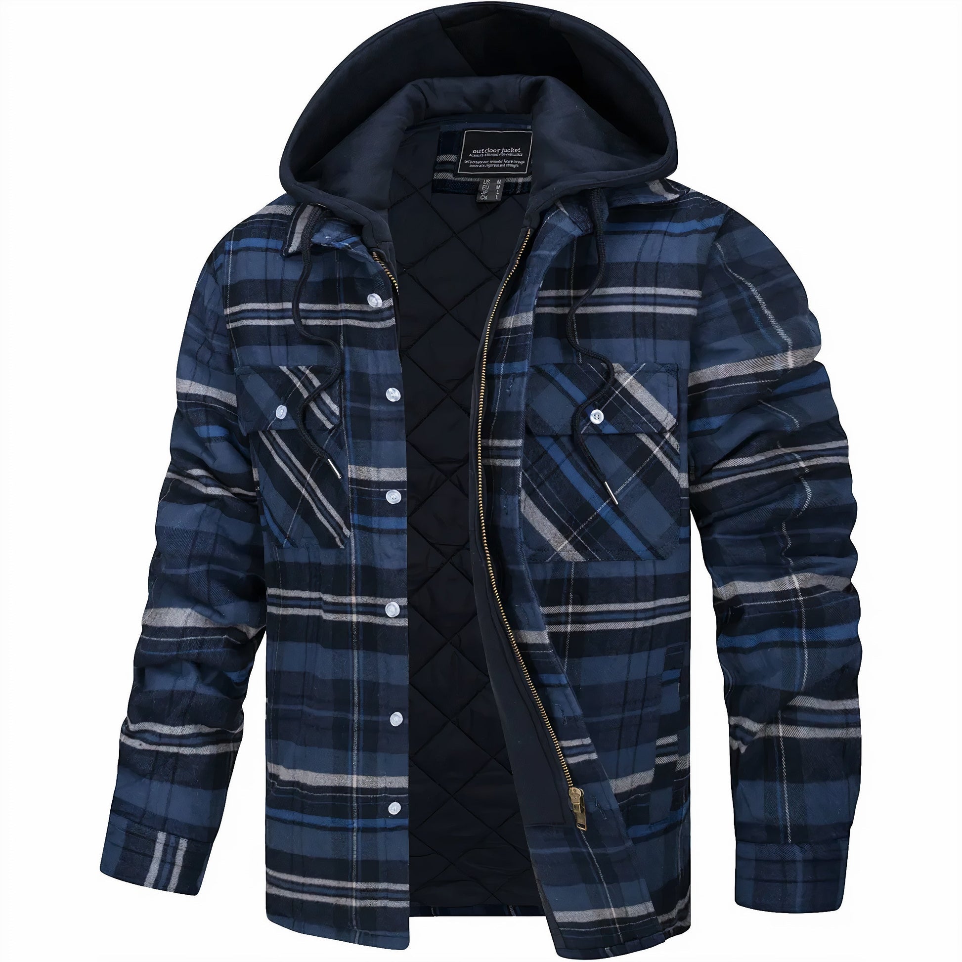 Orson Men's Plaid Jacket - close-up detail