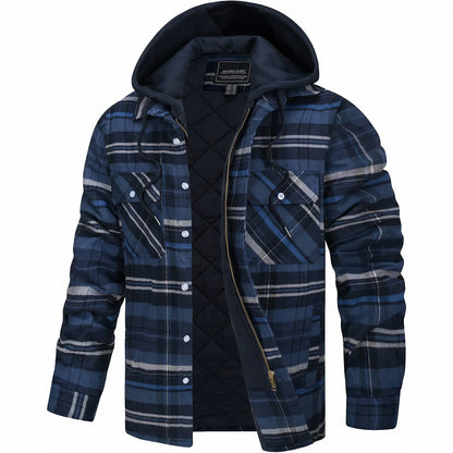 Orson Men's Plaid Jacket - close-up detail