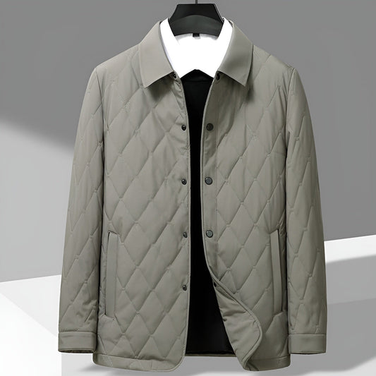 Ezra Men's Quilted Puffer Jacket - front view