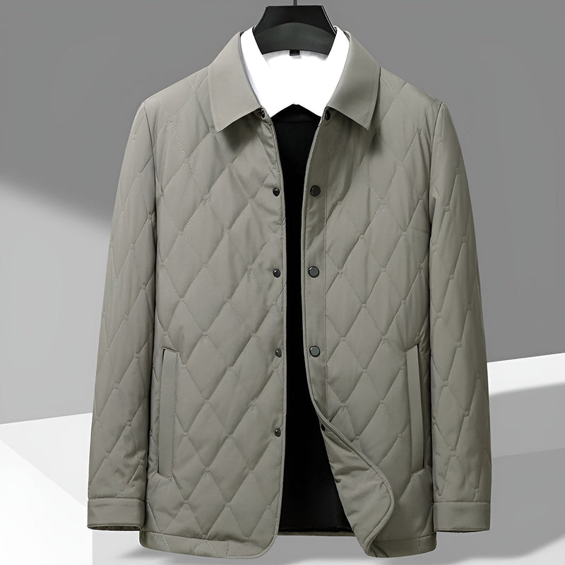 Ezra Men's Quilted Puffer Jacket | Button