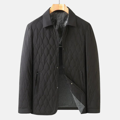 Ezra Men's Quilted Puffer Jacket - close-up detail