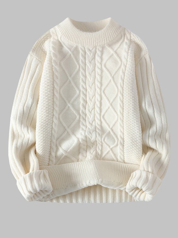 Kester Men's Cable Knit Sweater - close-up detail