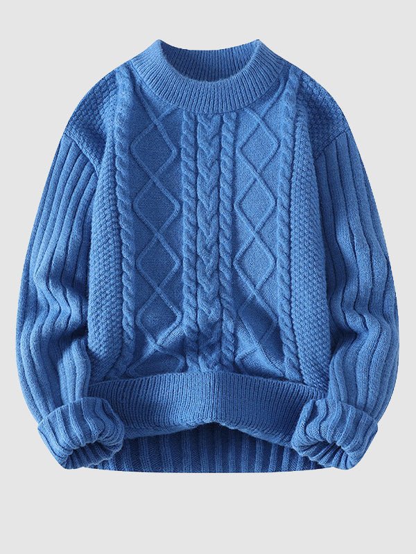 Kester Men's Cable Knit Sweater | Crew Neck