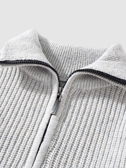 Elias Men's Sweater - fabric and finish detail