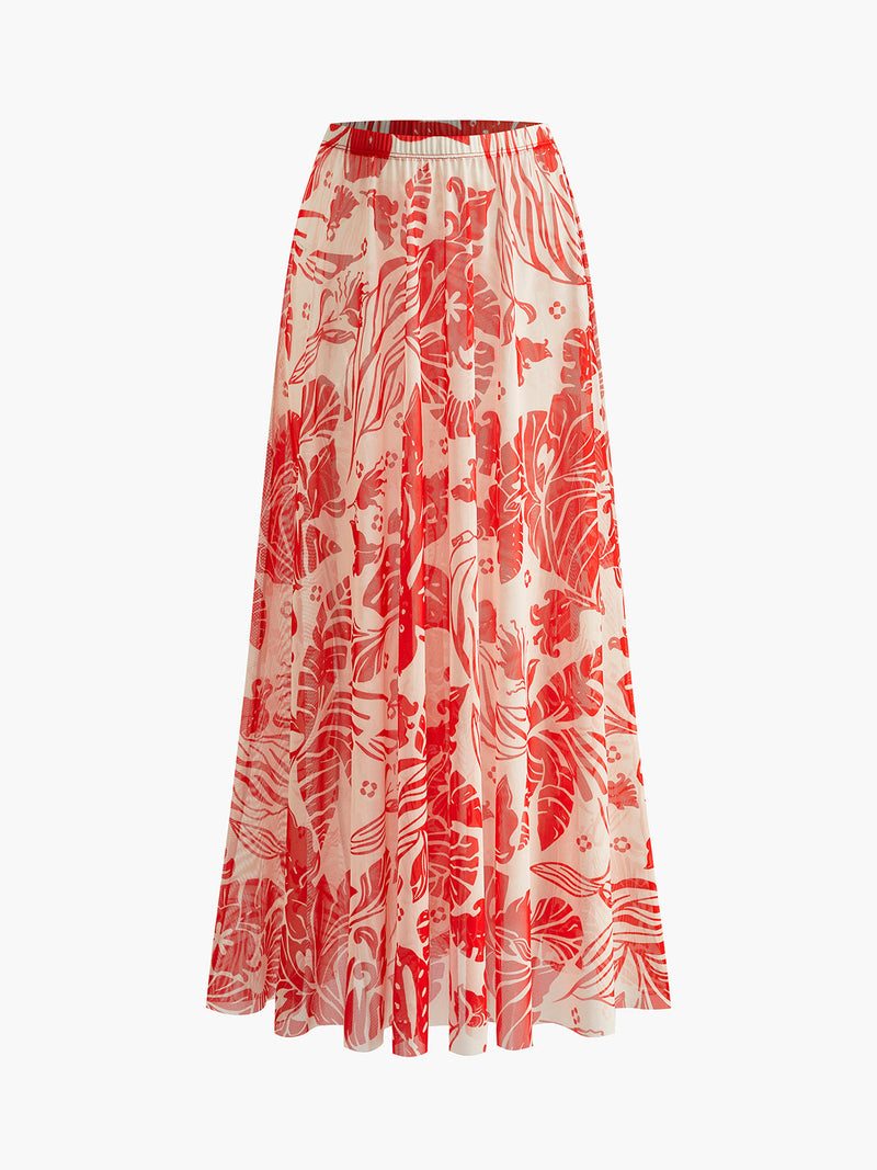 Wilda Women's Printed Cover-up | Mesh