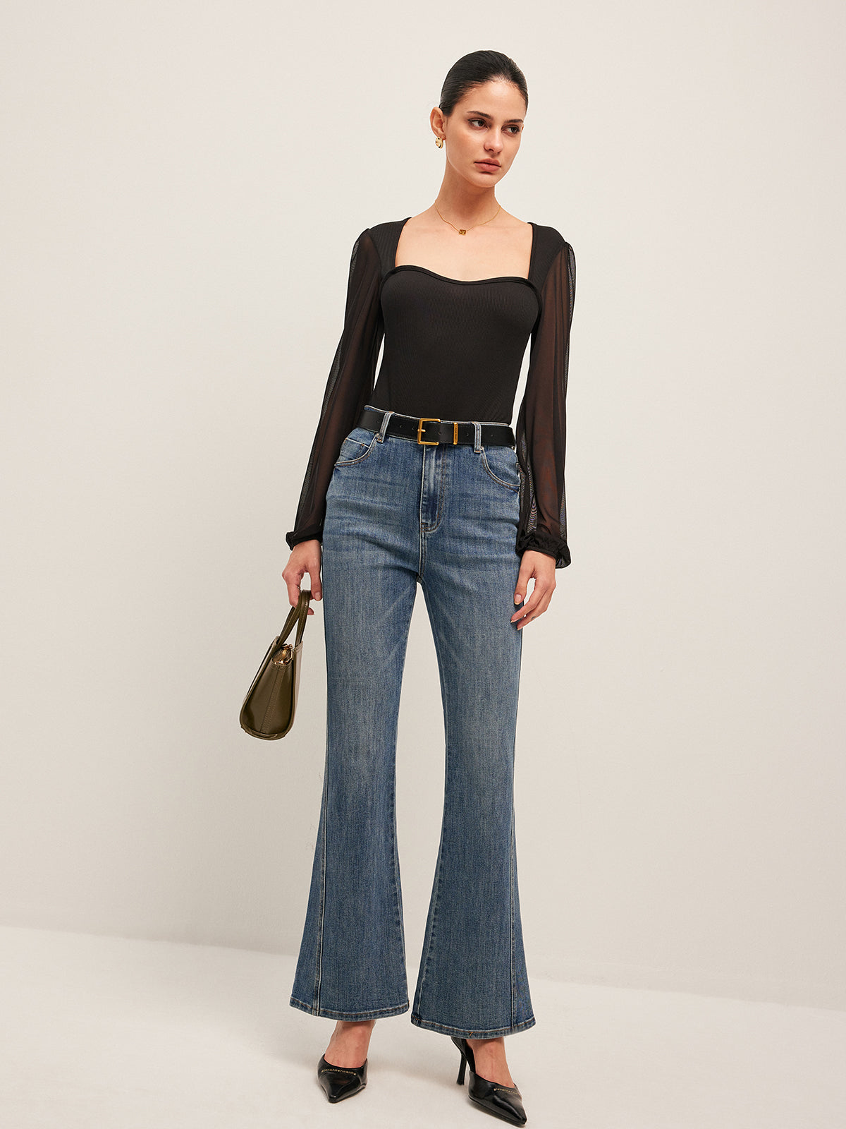 Camille Women's Bodysuit - fabric and finish detail