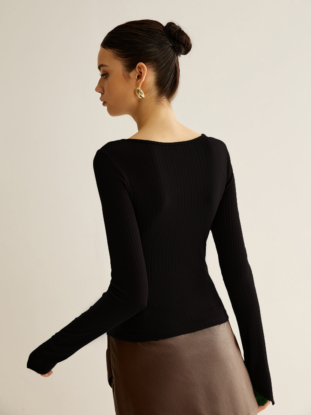Fleur Women's Pleated Blouse - shown in use