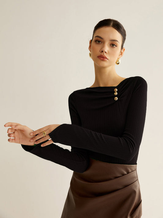 Fleur Women's Pleated Blouse - front view