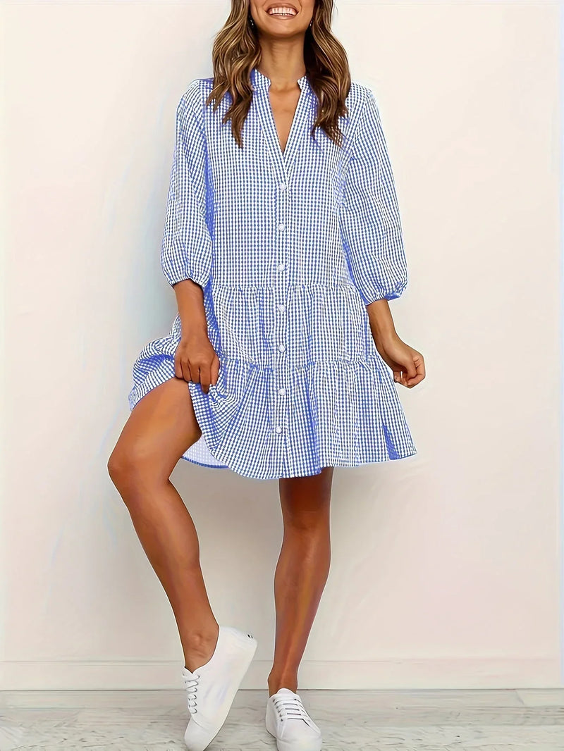 Rhea Women's Mini Dress - fabric and finish detail