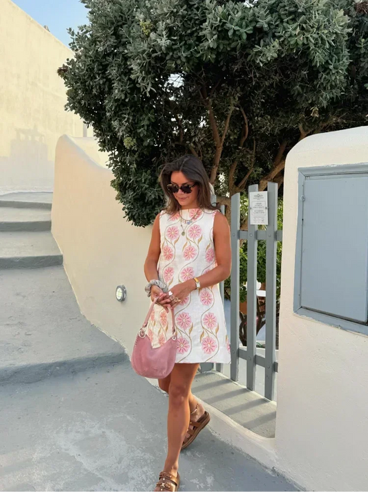 Harlow Women's Floral Mini Dress - styled view
