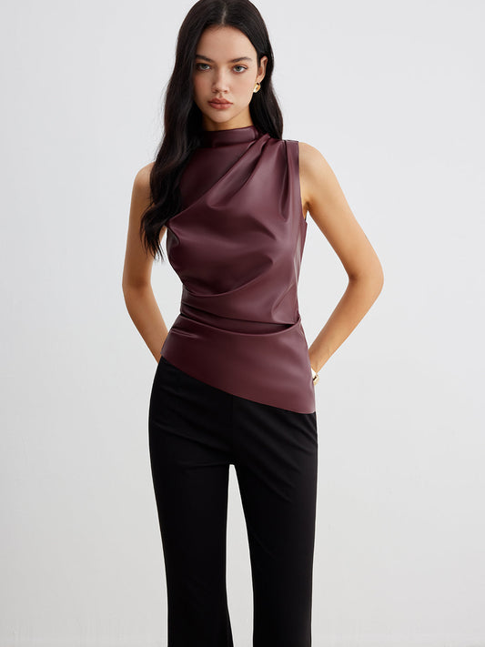 Sophie Women's Pleated Tank Top - styled view