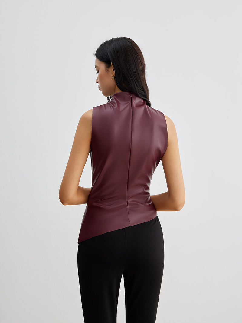 Sophie Women's Pleated Tank Top - close-up detail