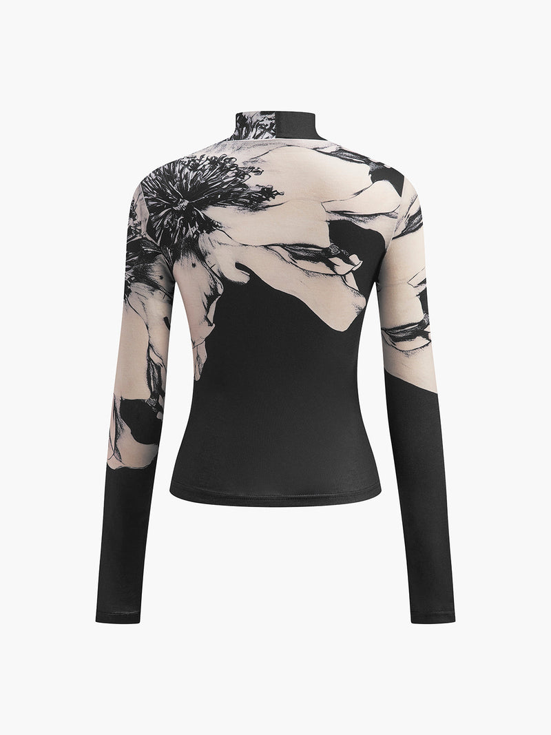 Edith Women's Printed Shirt - fabric and finish detail