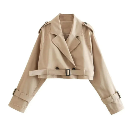 Iris Women's Trench Coat - fabric and finish detail