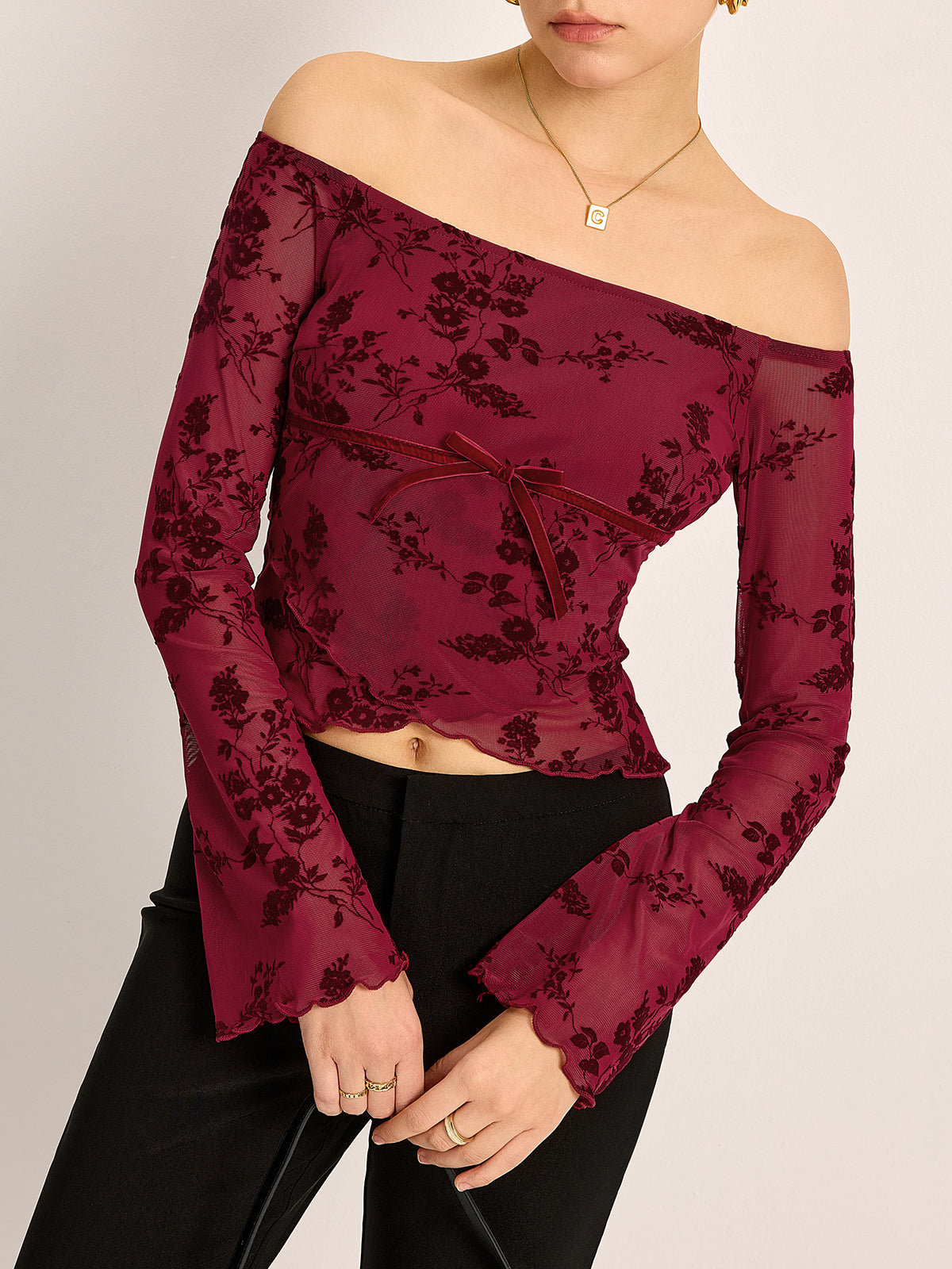 Winona Women's Floral T-shirt - front view