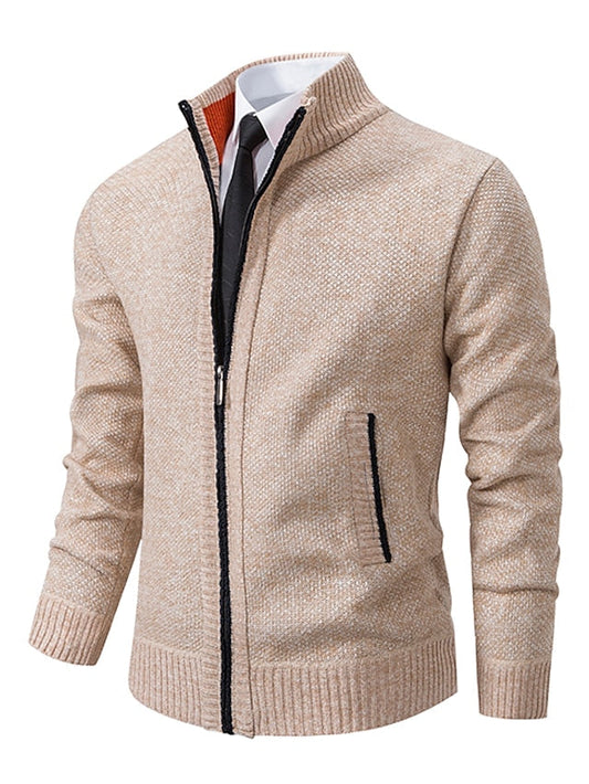 Nolan Men's Ribbed Knit Cardigan - front view