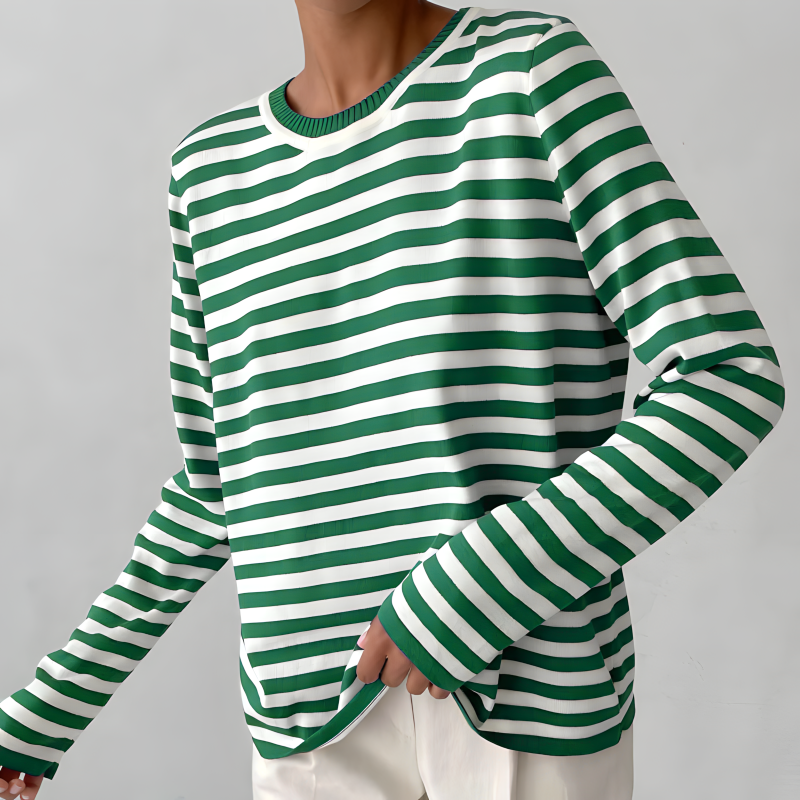 Rosa Women's Striped Sweater - flat lay