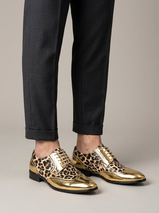 Cormac Men's Leopard Loafers - front view