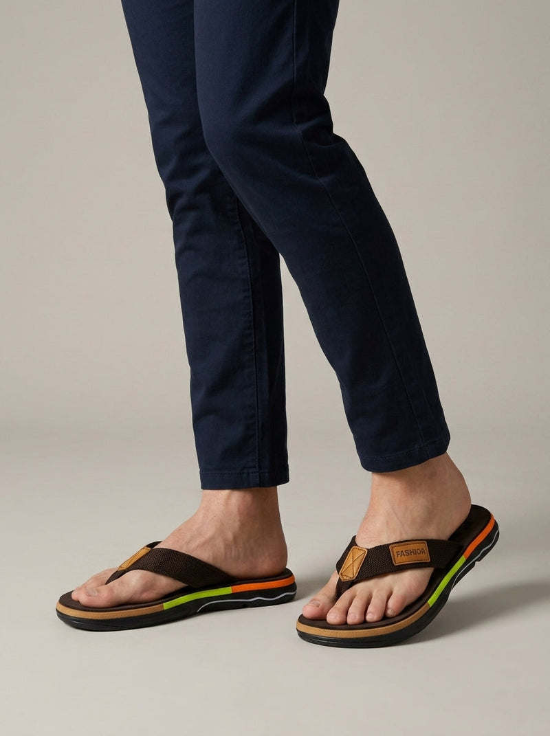 Jasper Men's Striped Sandals - front view