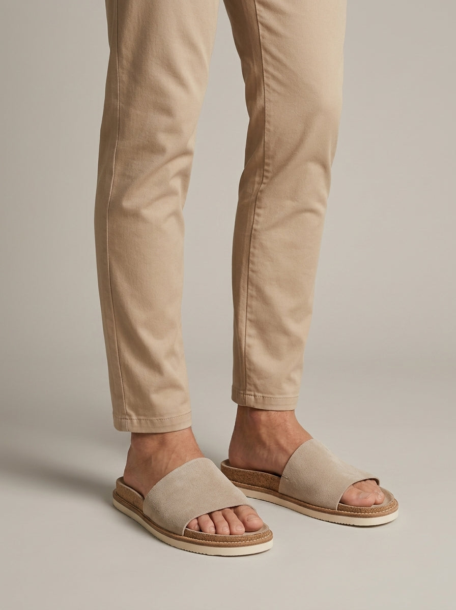 Isaac Men's Suede Sandals - front view