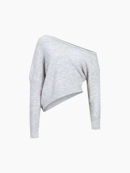 Vienna Women's Asymmetric Sweater - fabric and finish detail