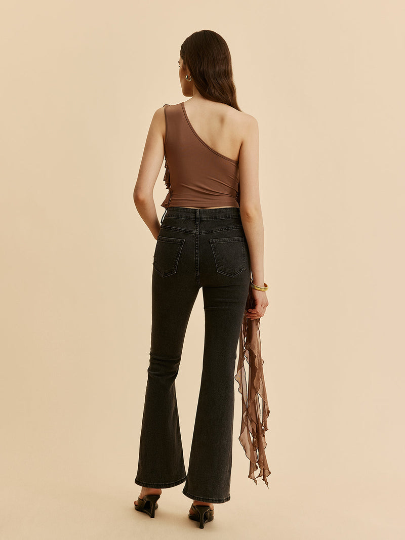 Selma Women's Ruffled Top - close-up detail