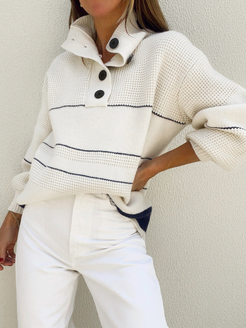 Greta Women's Sweater | Knit, Button
