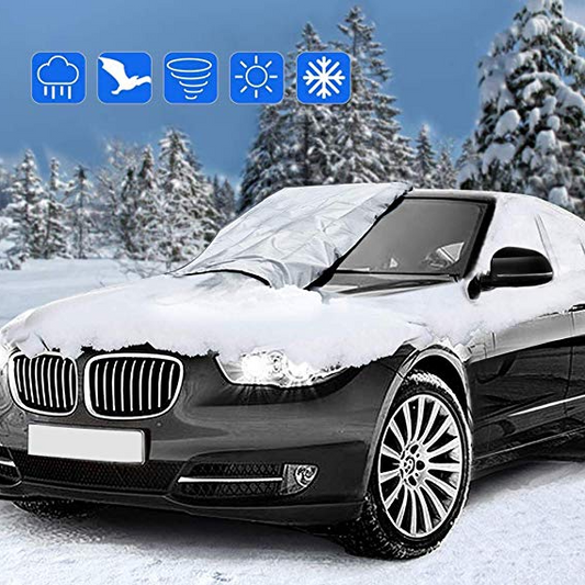 Pine Car Windshield Cover - styled view