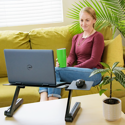 Isle Adjustable Adjustable Laptop Stand - fabric and finish detail