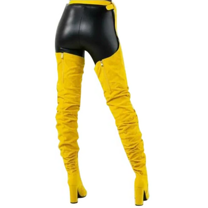 Clara Women's Suede Boots - full-length view