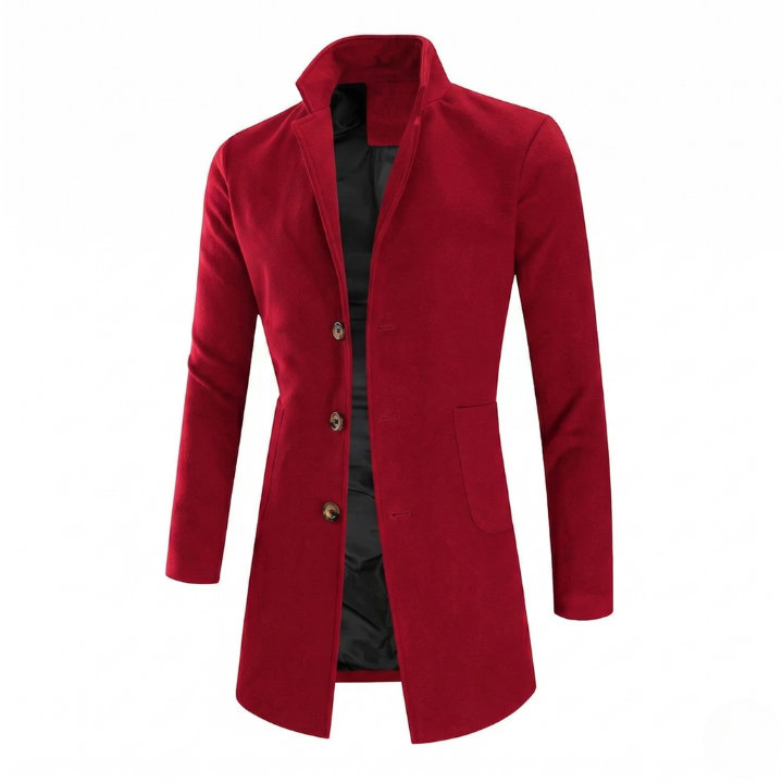 Percy Men's Coat | Stand Collar