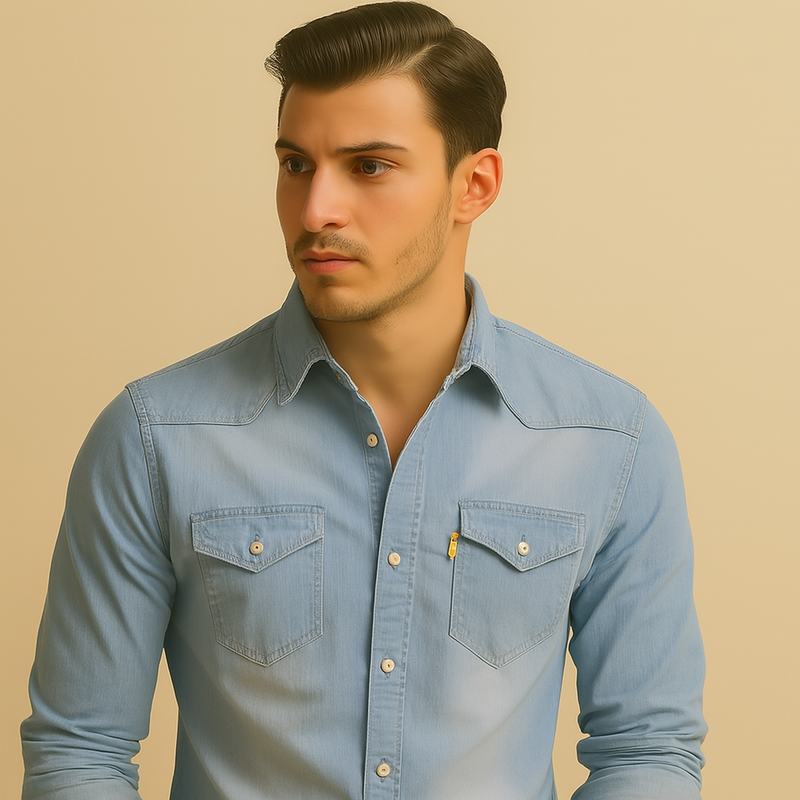 Hector Men's Shirt | Slim Fit, Cotton, Long Sleeve