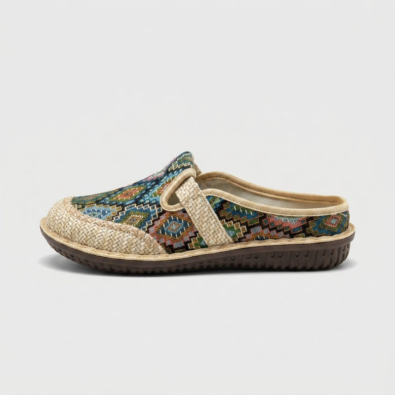 Lila Women's Slippers - fabric and finish detail