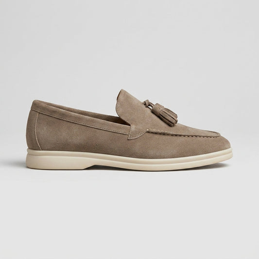 Bruno Men's Suede Loafers - styled view