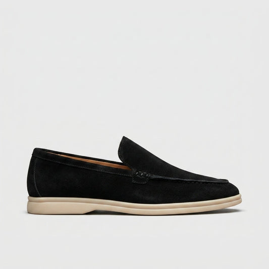 Ivor Men's Suede Loafers - styled view