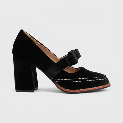 Paloma Women's Adjustable Heels - fabric and finish detail